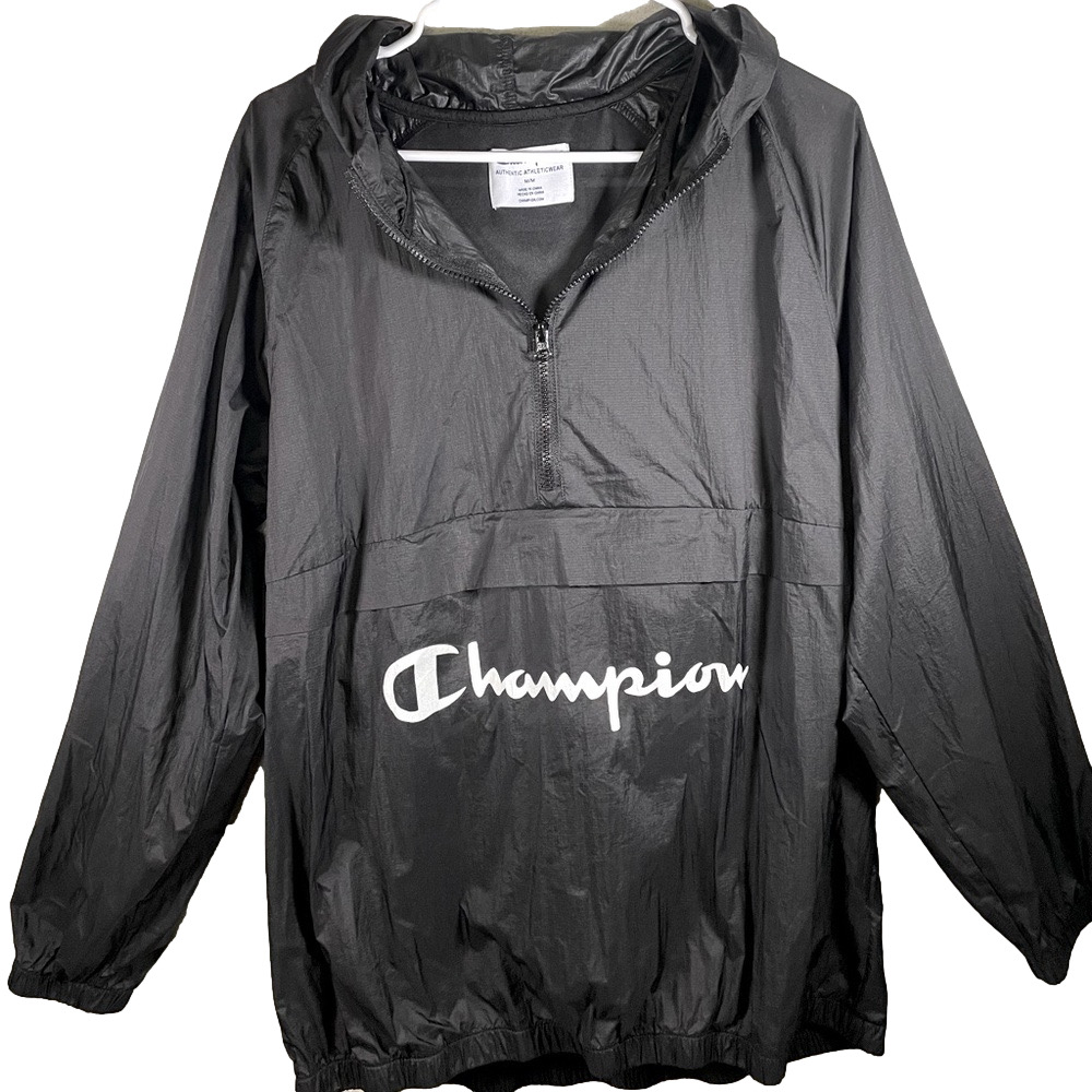 Champion Black Rain Jacket Hoodie